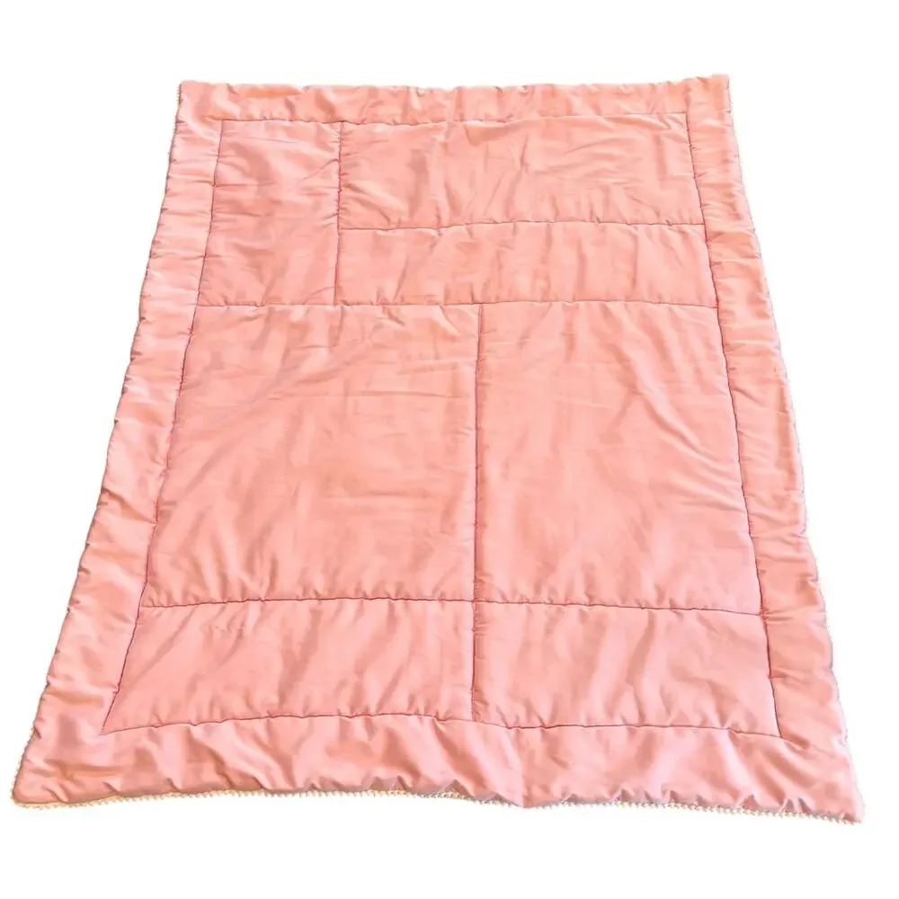 Lambs & Ivy Hello Kitty & Friends Crib Quilt Blanket Pastel Pink Gold 36